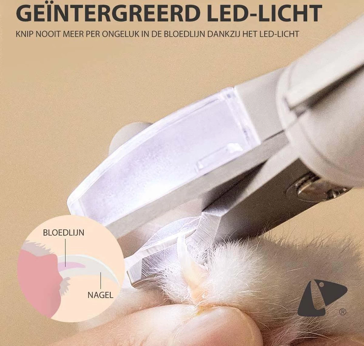 Professionele Oplaadbare LED Licht Nagelknipper, Hond, Kat, Knaagdier, Huisdieren | Dog, Cat, Nail Clipper LED Light, Rechargeable, USB Kabel | Nagelvijl - Nagelschaar Met Vijl, Opvang Van Nagels | Vergrootglas 5x | Extreem Veilig & 100% Effectief - Afbeelding 7