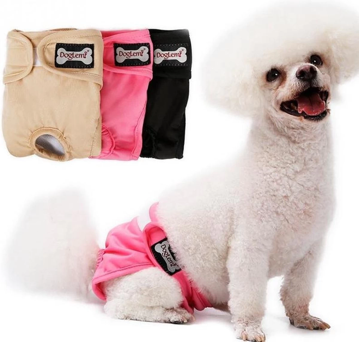 Loopsheidbroekje Hond - Zwart - Maat S - Hondenbroekje - Loopsheid Teef - Hondenluier - Wasbaar - Afbeelding 4