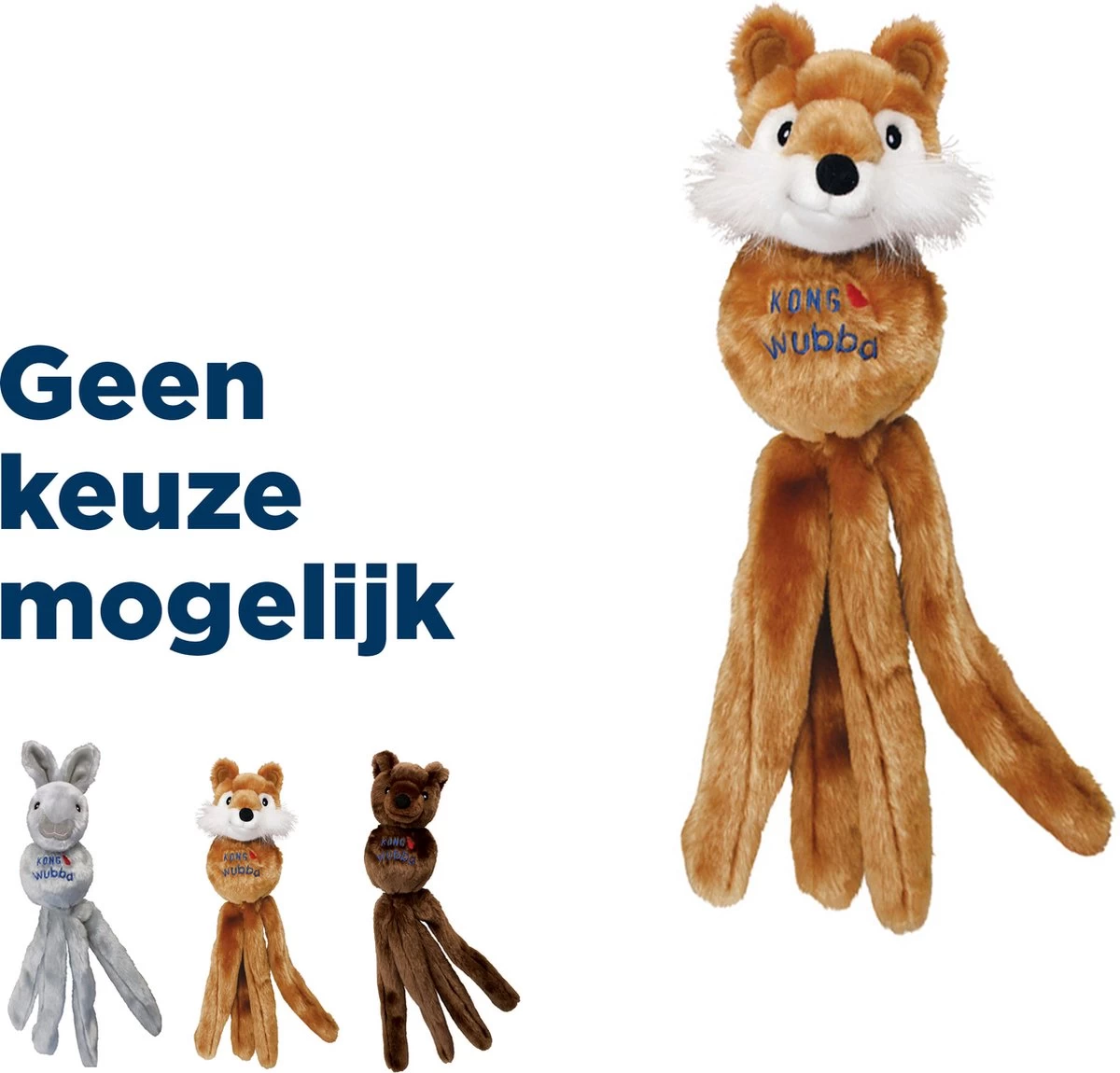 Kong Wubba Friend - Hondenspeelgoed - Assorti - M - 24,4 X 12,7 X 8,4 Cm - Afbeelding 10