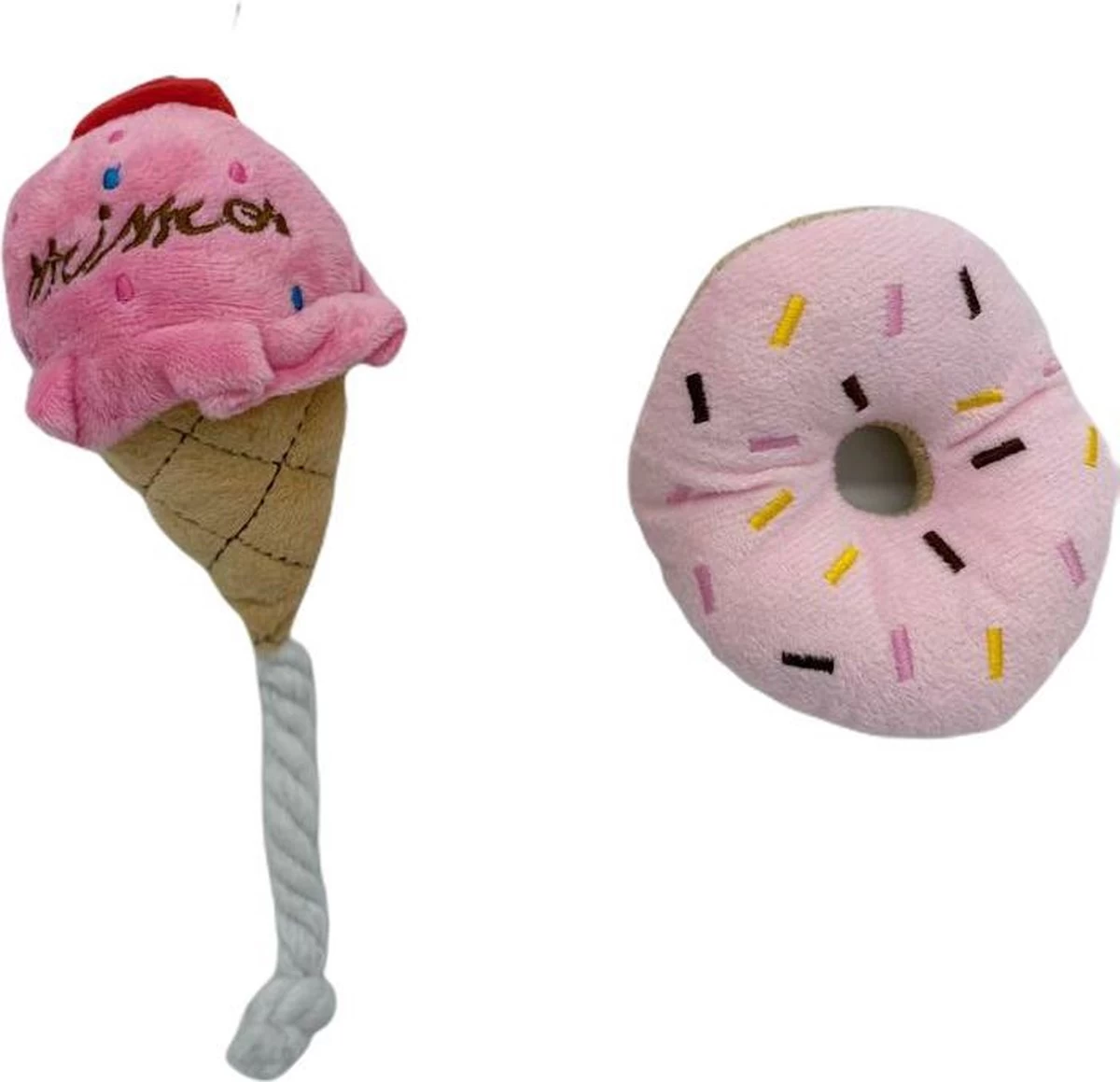 Honden Speelgoed - Puppy Speelgoed - 11 Stuks - Roze - 1 Speeltje Gratis - Honden Knuffel - Trektouw - Honden Speeltjes - Afbeelding 3