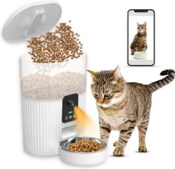 Smart Pet Feeder Voerautomaat - Breedbeeld Camera - Spraakbericht Opname - Smartphone Besturing - Automatische Voerbak Voor Kat Of Hond 3.5L