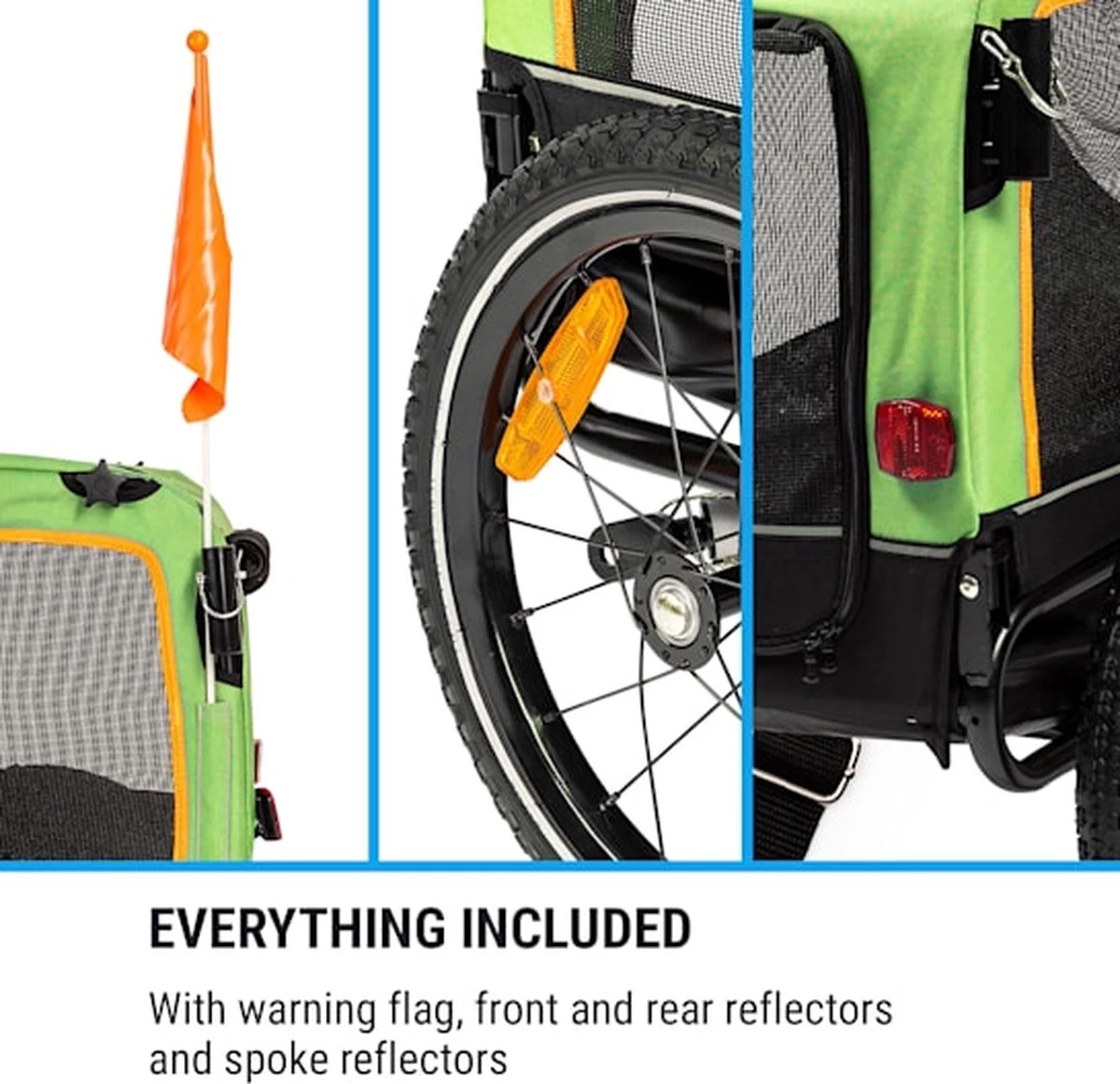 Klarfit Corgi 2-in-1 Hondenaanhanger & Hondenbuggy - Hondenfietskar Geschikt Voor Alle Fietsen Met 26-28" Banden - Voor Kleine Tot Middelgrote Honden - Afbeelding 4