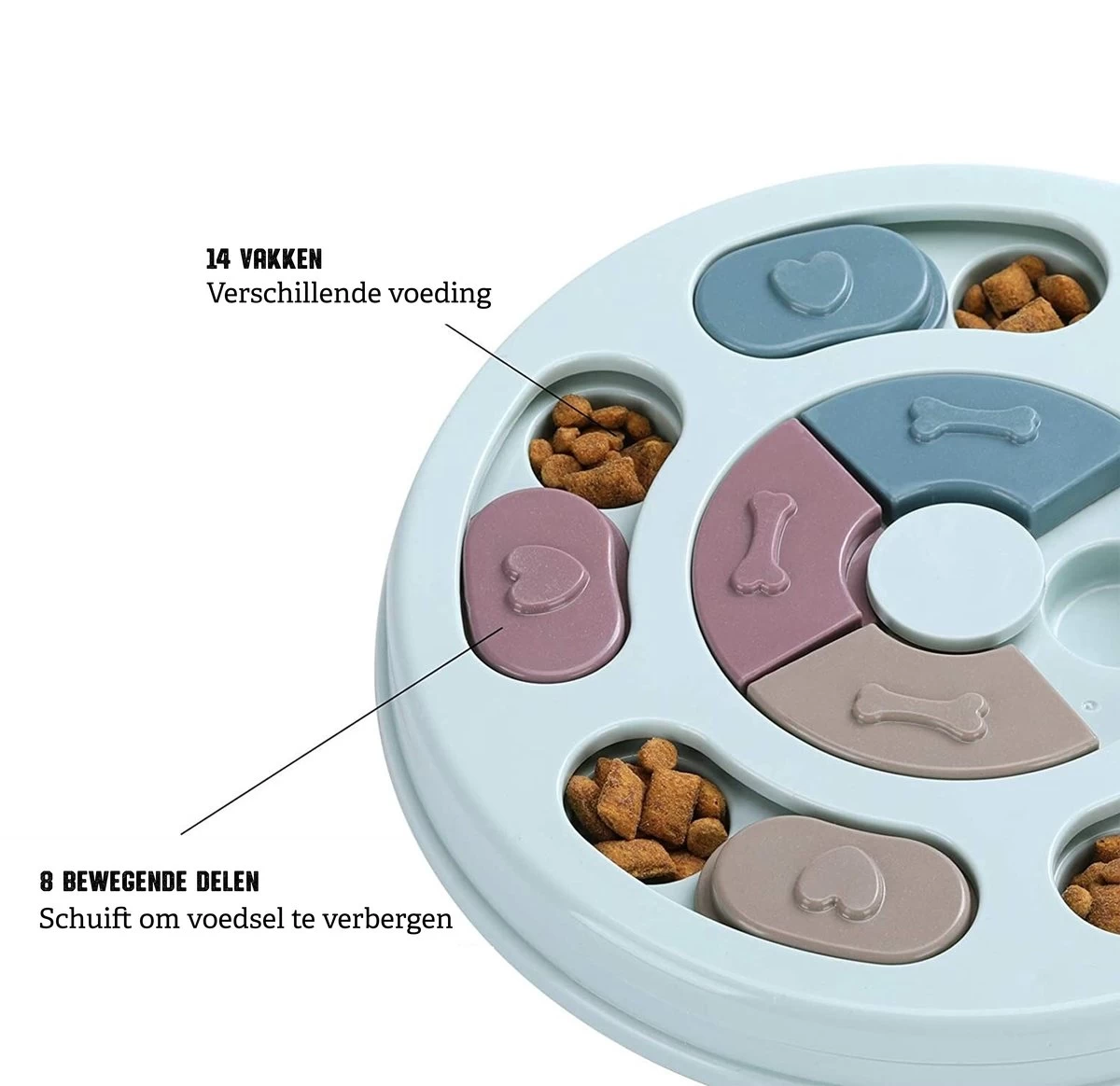 Hondenpuzzel – Hondenspeelgoed – Puppy Puzzel – Intelligentie Speelgoed – Anti Schrok Speeltje – Puppy Voerbak - Afbeelding 2