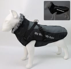 Nixnix - Honden Jas - Maat 5XL - Hondenjas - Kleine Hond - Grote Hond - Waterafstotend - Gevoerd Met Rits - Warme Hondenjas