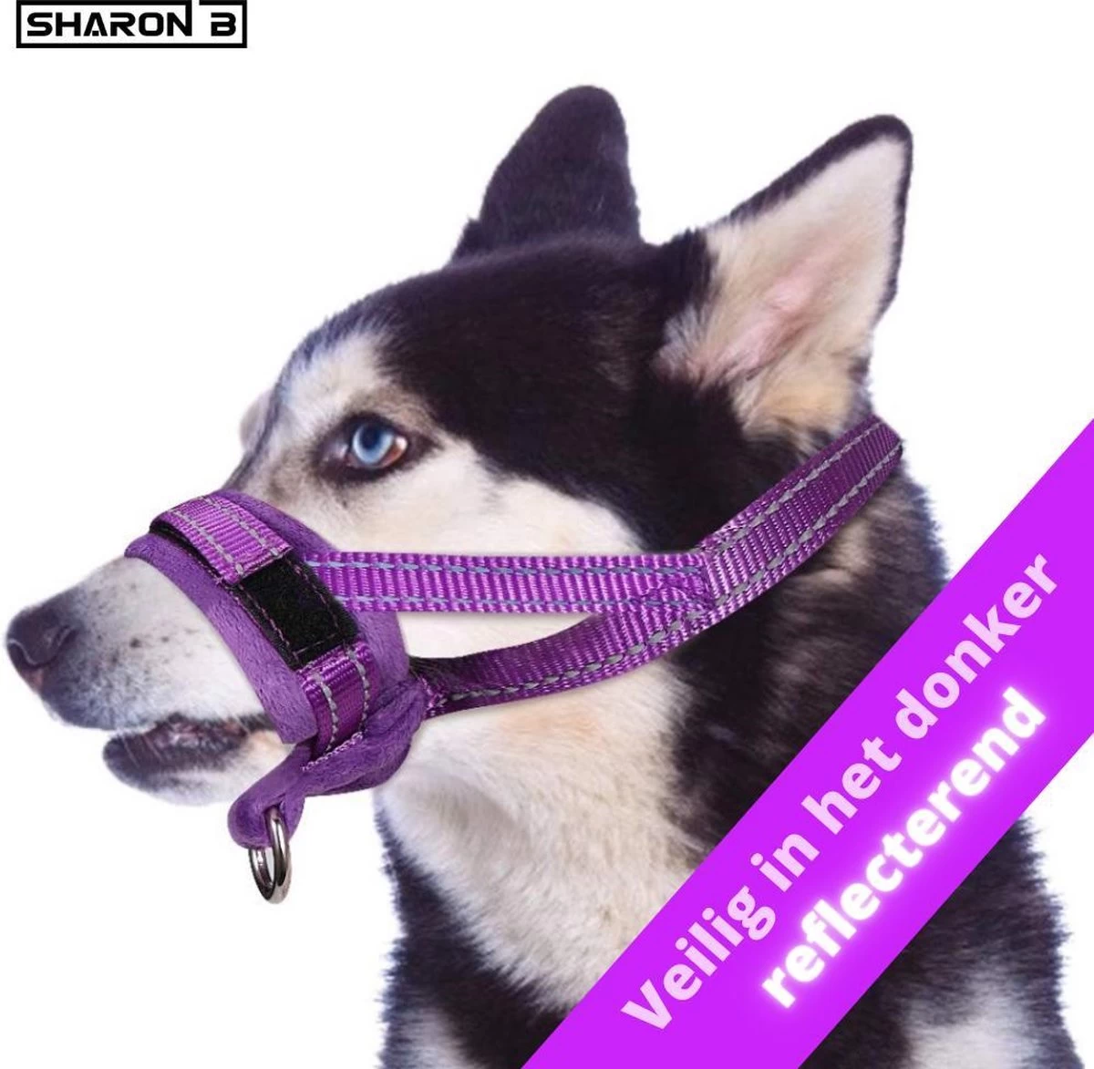 Sharon B Muilkorf Paars Maat M - Fleece - Wasbaar - Reflecterend - Afbeelding 4