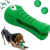 Tandenborstel Hond Melk Geur Smaak En Piep Honden Speelgoed Dog Toy - Krokodil Groen - Dutchwide