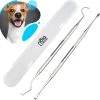 Nola & Coco® Tandsteen Verwijderaar Set Inclusief Bewaardoosje - Tandenkrabber - Set Van Twee - Hond - Kat - Tandenborstel - Tandplak Verwijderen - Tandenstoker - Honden Tanden Schoonmaken - Tandenhaakje - Gebitsreiniging