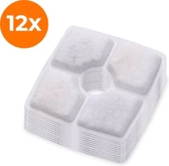 Merkloos Drinkfontein Filters Navulling Premium - 12 Stuks - Hoogwaardige Kwaliteit - Voor Katten En Honden - Drinkfontein Kat - Drinkfontein Hond