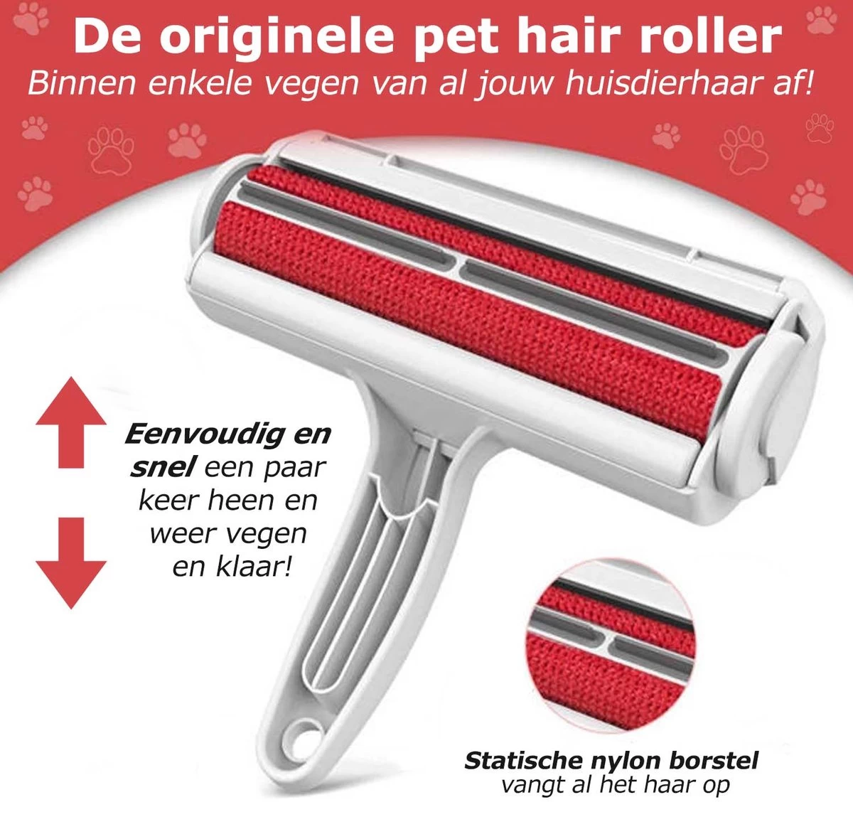 PluizenBOEF® Huisdierhaar Verwijderaar - Haarverwijderaar Voor Huisdieren - Hondenhaar - Kattenhaar - Pluizenborstel - Afbeelding 2