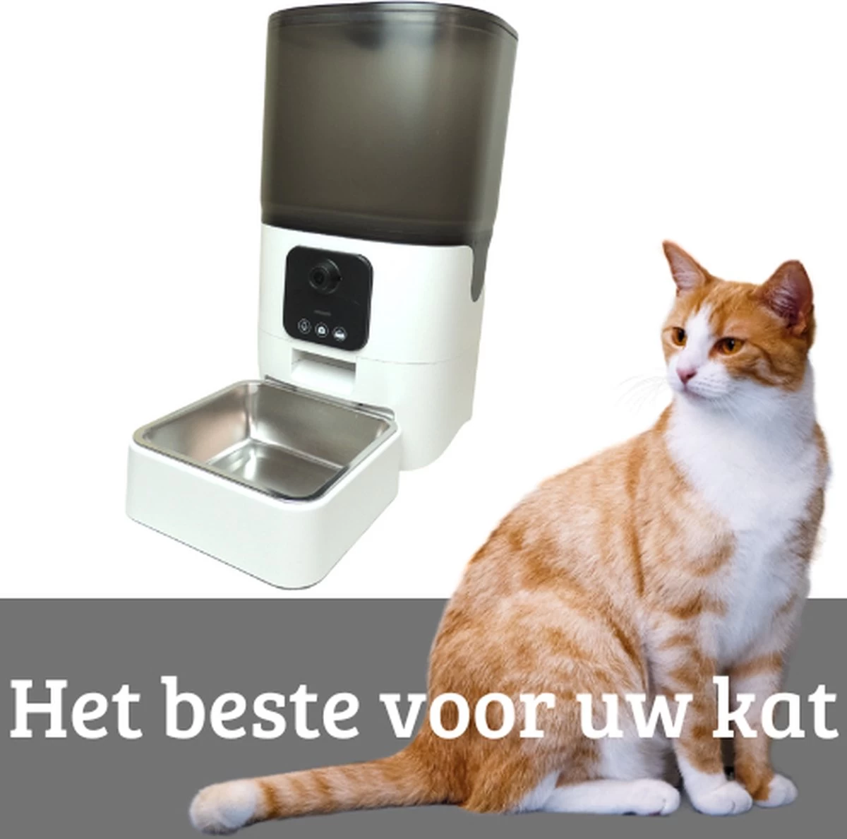 LARMA Automatische Voerbak Met Camera - Automatische Voerbak Voor Kat En Hond - Voerinhoud 6 Liter - Voerautomaat Met Smartphone Besturing - Met Camera - Voerdispenser Voor Hond En Kat - Afbeelding 7