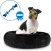 Pawzle Hondenmand - Donut Hondenkussen - Kattenmand - Bed Voor Honden & Katten - Wasbaar - 60cm - Zwart