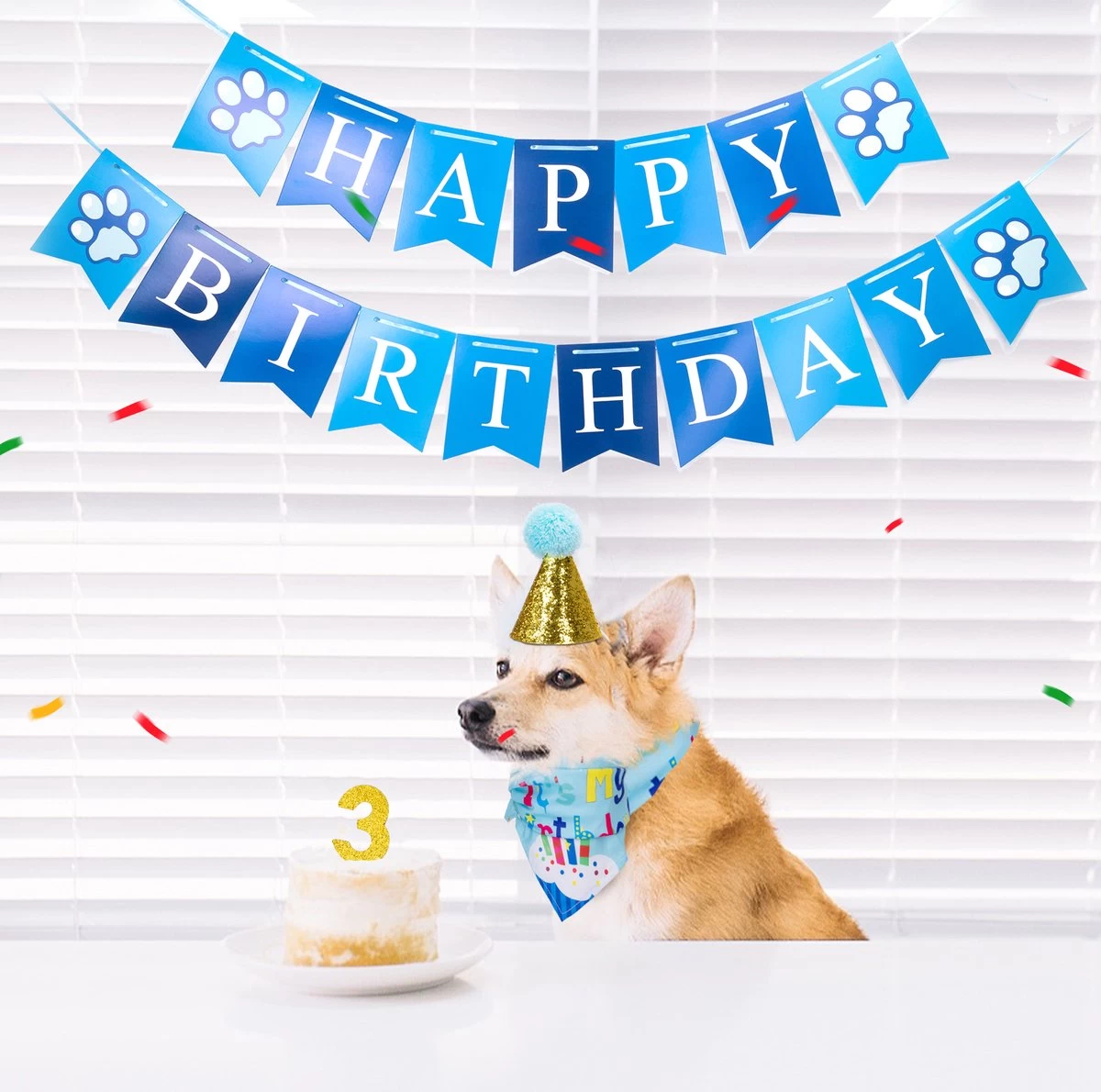 Nobleza B1T - Honden Verjaardag Bandana Set - Cadeau Hond - Afbeelding 5