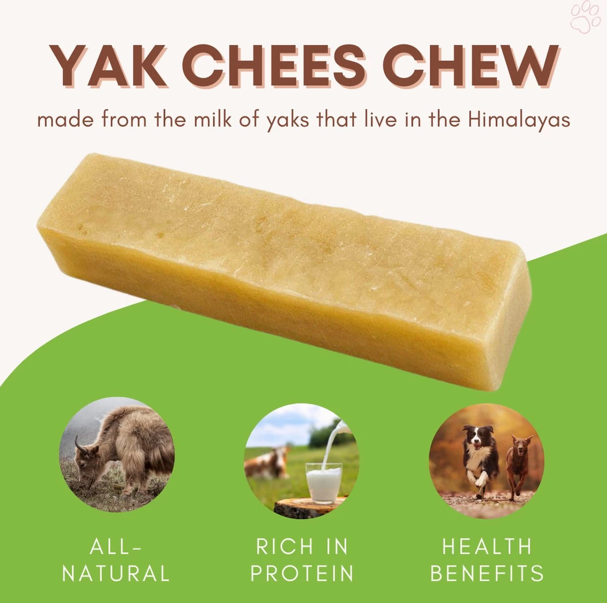 Yak Kaas Hondensnacks - 8 Stuks - 100% Natuurlijk - XS - 20-40 Gram - Kauwstaaf - Kauwbot - Voor De Hond - Afbeelding 2