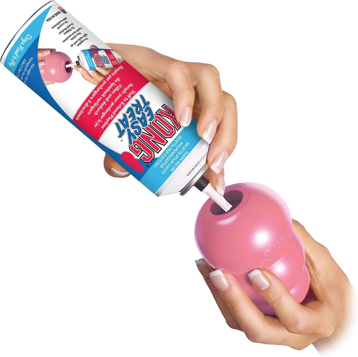 Kong Puppy - Kauwbot Hondenspeelgoed Small - Kauwbot - 85mm X 42mm - Groen/Wit - Afbeelding 2