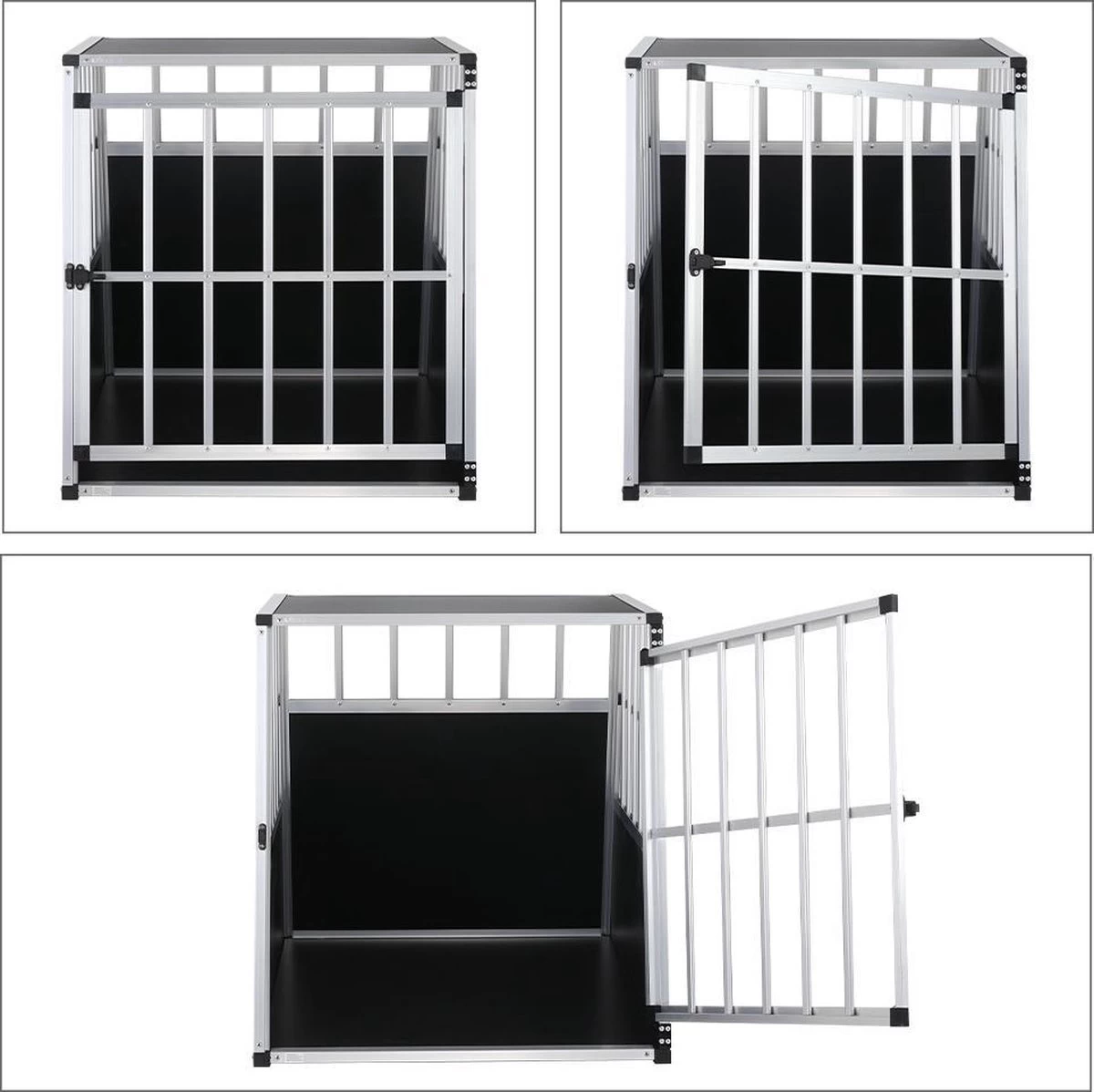 Cadoca Honden Transportbox L – Aluminium – 90x66x72cm Afsluitbaar - Afbeelding 8