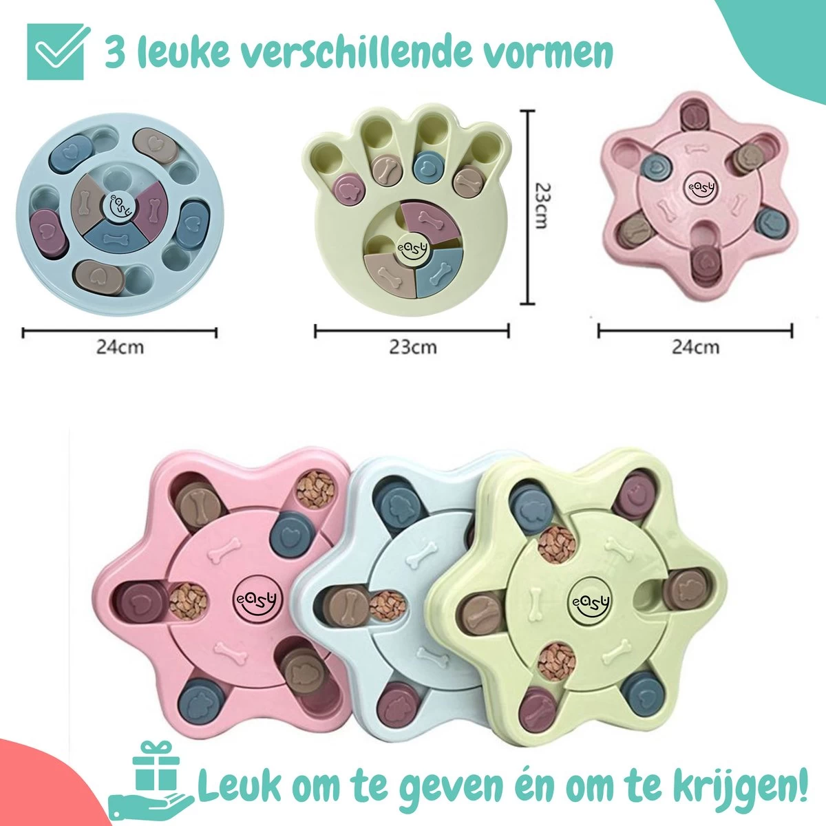 Hondenpuzzel Blauw - Honden Speelgoed - Honden - Hondenbrokken - Hondenspeelgoed - Interactief Spel Voor Honden - Intelligentie Spel - Snuffelmat - Snuffelmat Hond - Hondenspeeltjes - Intelligentie - Hond Speelgoed - Afbeelding 4