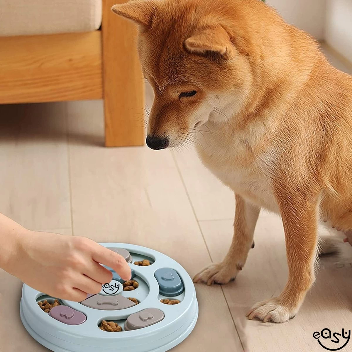 Hondenpuzzel Blauw - Honden Speelgoed - Honden - Hondenbrokken - Hondenspeelgoed - Interactief Spel Voor Honden - Intelligentie Spel - Snuffelmat - Snuffelmat Hond - Hondenspeeltjes - Intelligentie - Hond Speelgoed - Afbeelding 7