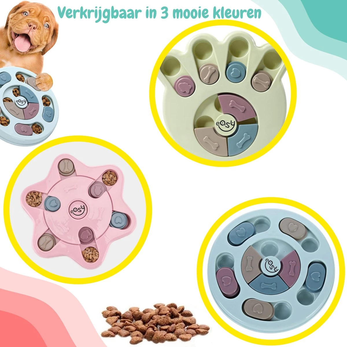 Hondenpuzzel Blauw - Honden Speelgoed - Honden - Hondenbrokken - Hondenspeelgoed - Interactief Spel Voor Honden - Intelligentie Spel - Snuffelmat - Snuffelmat Hond - Hondenspeeltjes - Intelligentie - Hond Speelgoed - Afbeelding 9