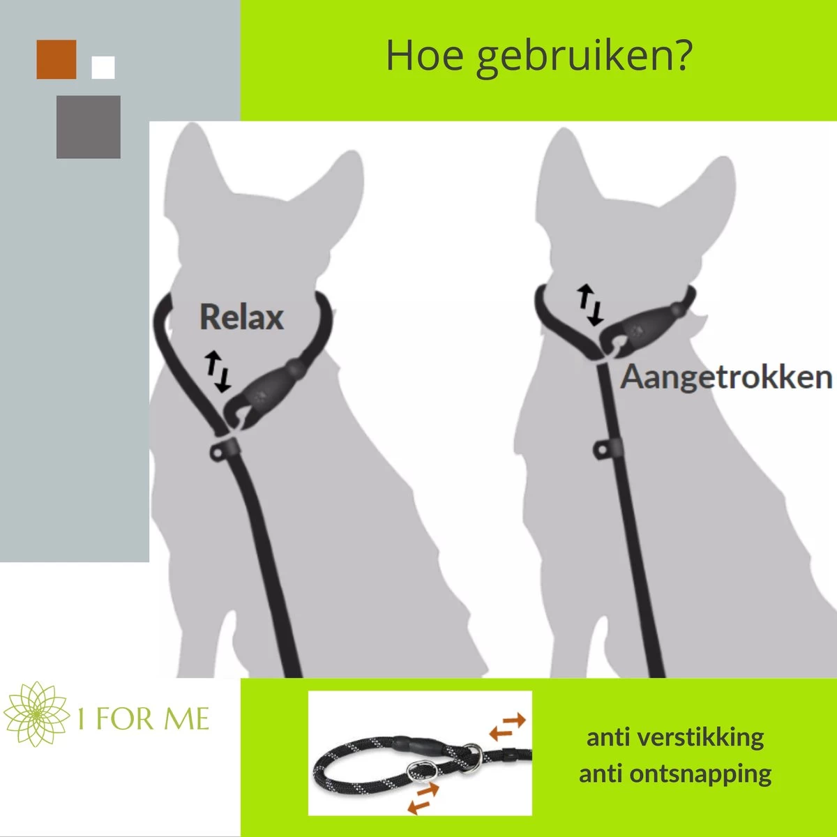 1FORME Hondenriem 15-25kg - Sliplijn Hond REFLECTEREND 2m, 1cm Ø - Jachtlijn 2 Ergonomische Handvaten - Dubbel Stop - Afbeelding 10
