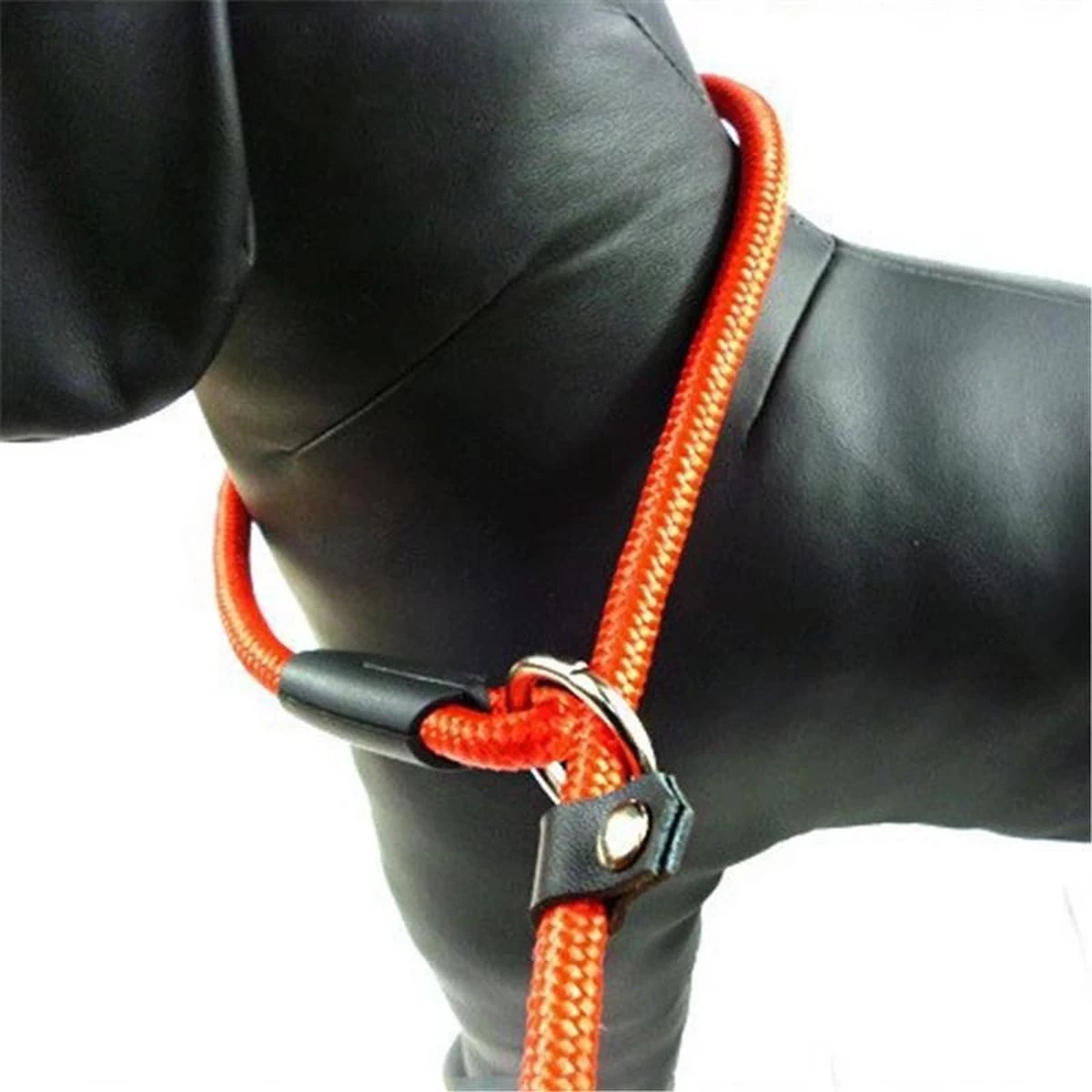 LOUZIR Cesar Millan Sliplijn Met Stop - Hondenriem - Rood - 130 Cm - Afbeelding 8