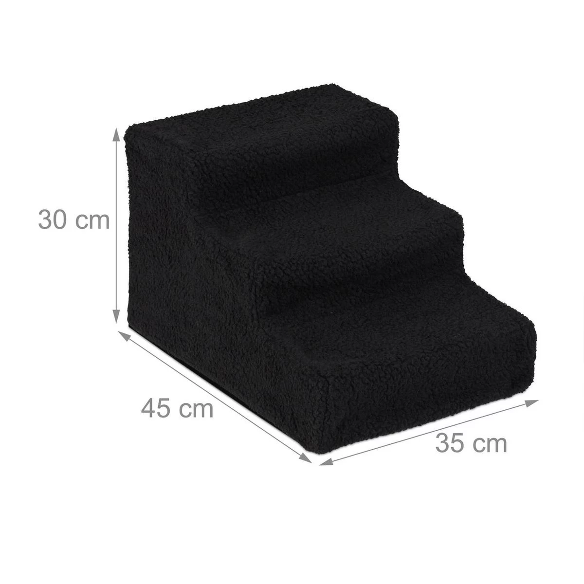 Relaxdays Hondentrap 3 Treden - Trapje Voor Honden - Opstapje Hond - Binnen - Hondentrapje - Zwart - Afbeelding 5