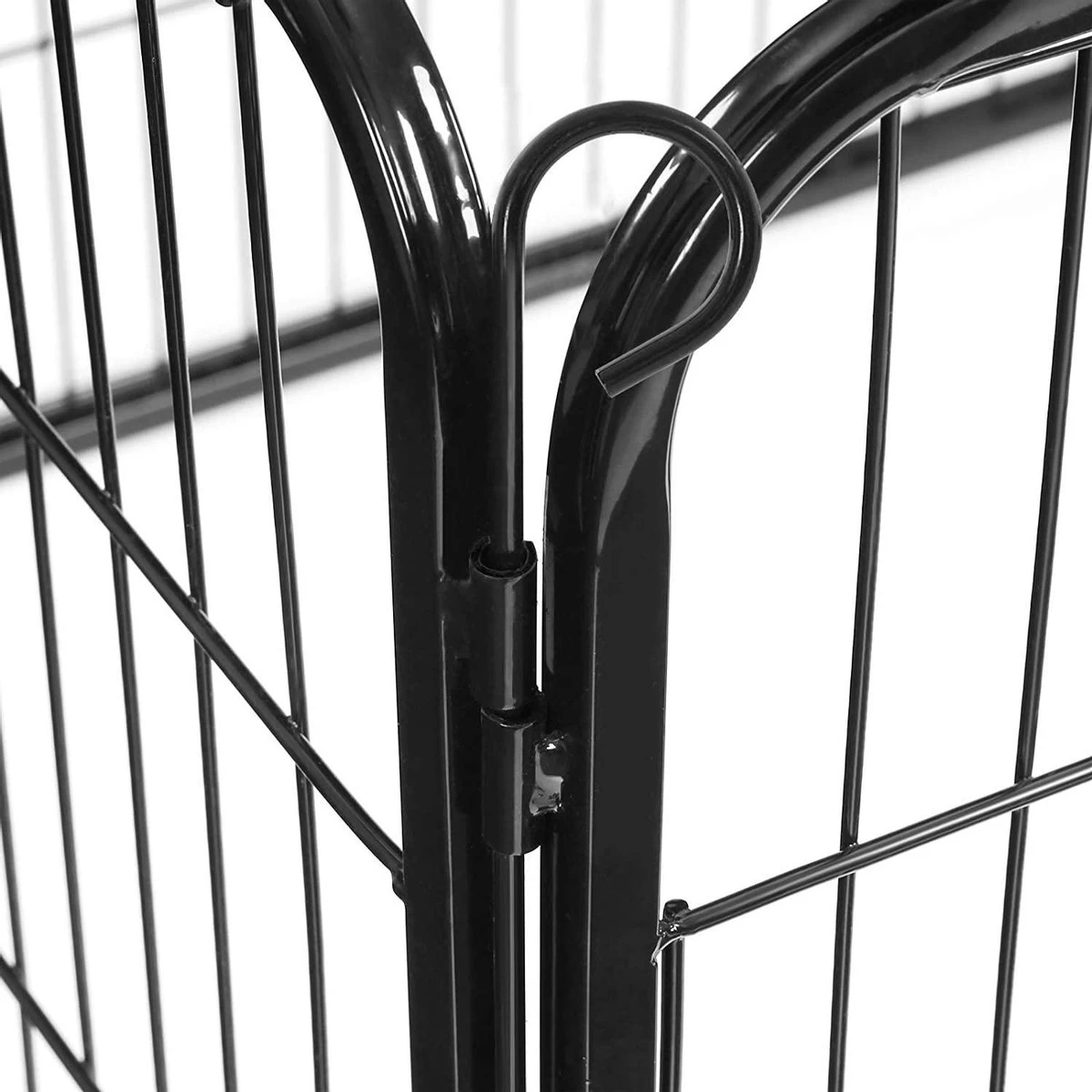 Hoppa! Hondenhekje - Puppyren - 160x160 Cm - 8 Delen Van 80 X 60 Cm - Vierkant, Rechthoek Of Achthoek Naar Keuze - Zwart - Afbeelding 2