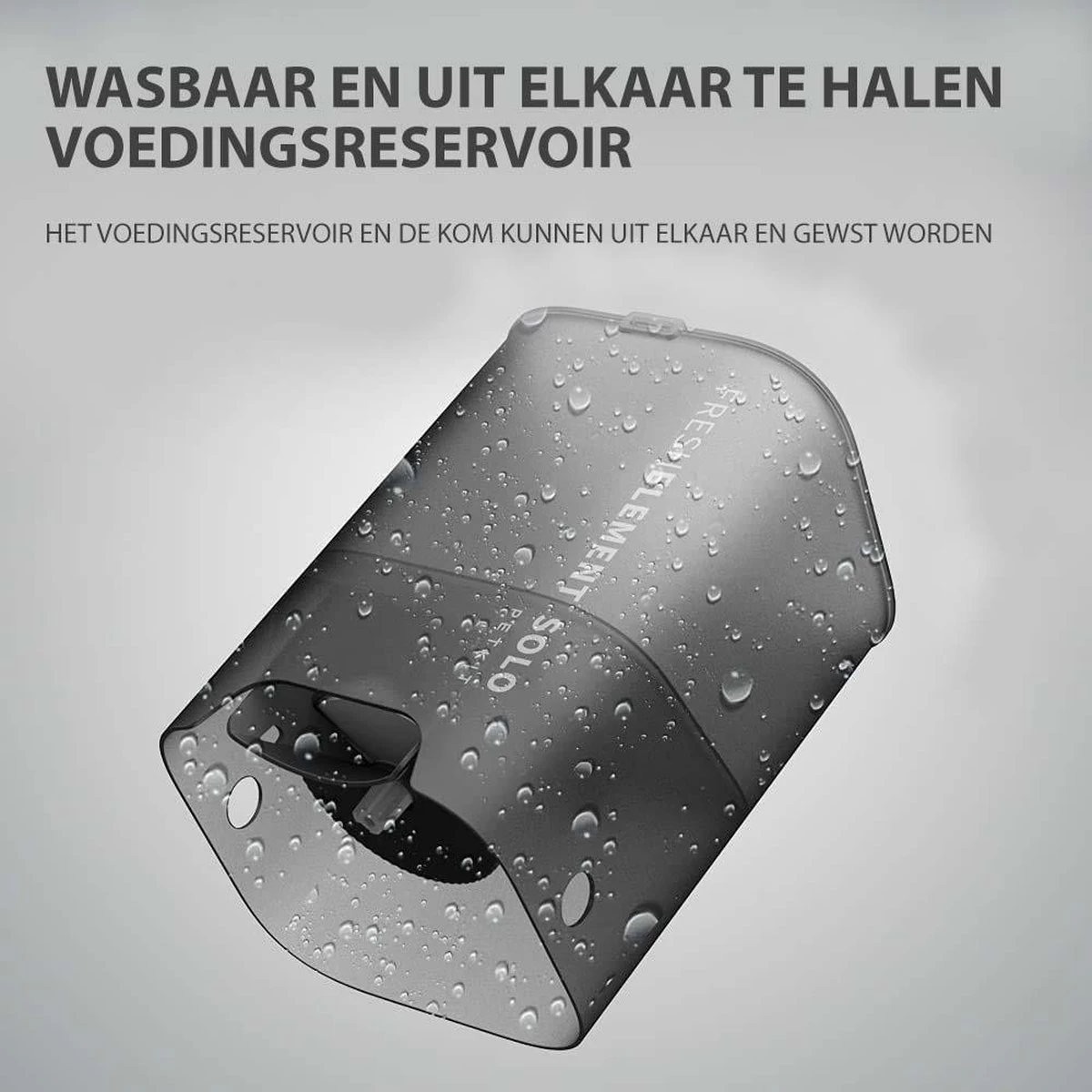 PETKIT® Eversweet SOLO + Element SOLO ZWART – Drinkfontein Kat – Automatische Voerbak Kat – Met App - Afbeelding 3