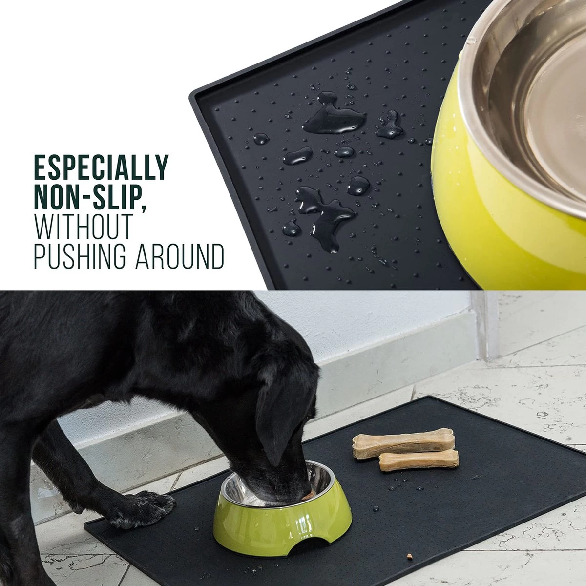 Happilax Premium Silicone Bowl Mat Voor Voer- En Waterbakken, Voedselmat Voor Honden En Katten - Afbeelding 4