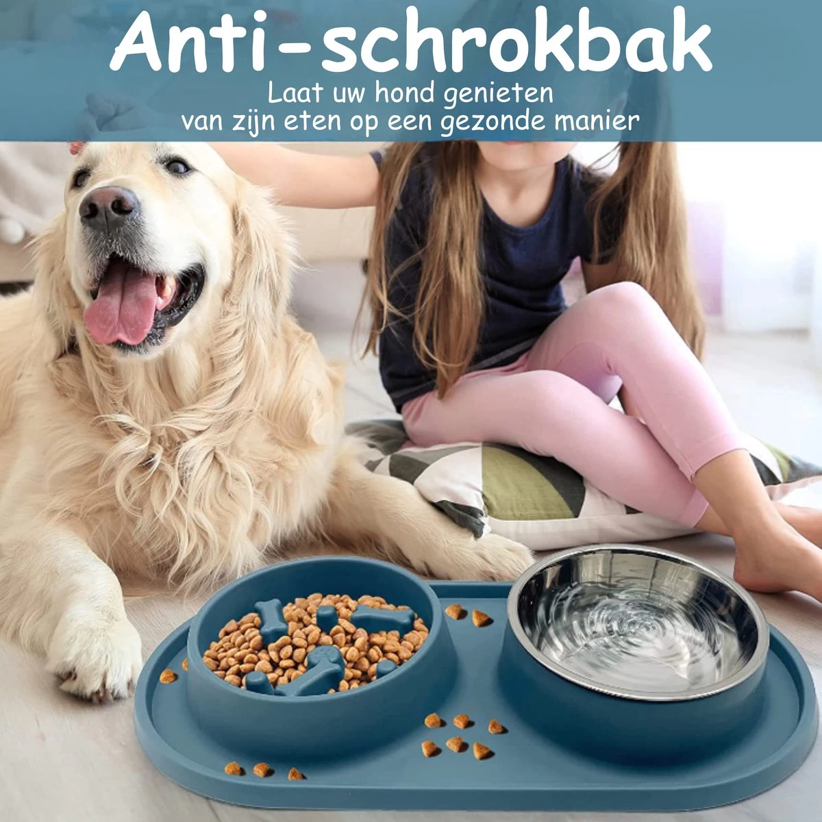 Anti Schrokbak Hond – Slow Feeder – Drinkbak – Voerbak Kat – Silicone Placemat – 300ml - Afbeelding 7