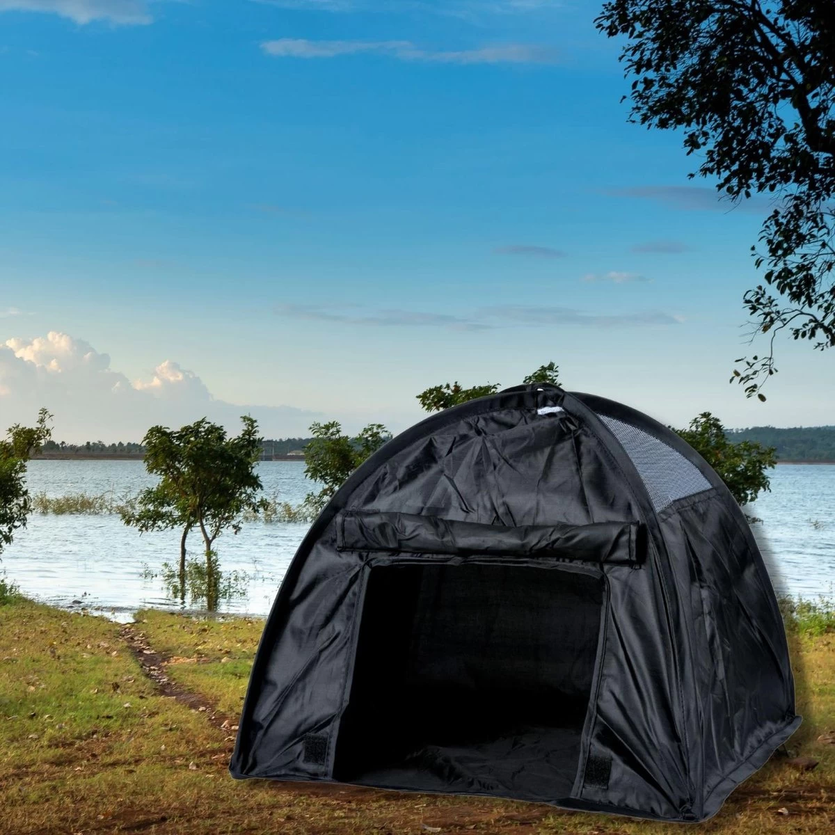 Pop-up Dierentent - Tent - Pop-up Tent - Hond - Kat - Huisdier - Zwart - Afbeelding 2