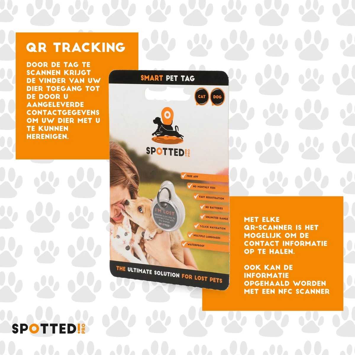 Spotted! Pro Smart Pet Tag – Hondenpenning En Kattenpenning – QR Code – NFC Chip – Small - Ø2.4cm - Zilver - Afbeelding 5
