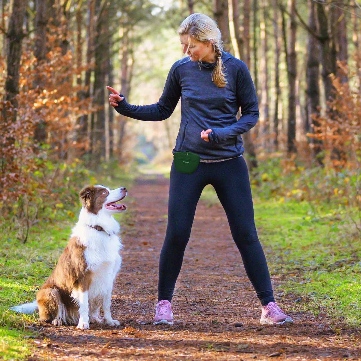 Navaris Honden Belongingszakje - Siliconen Voertasje - Set Van 2 - Traktatiezakje Voor Droogvoer En Natvoer - Met Magnetische Sluiting En Clip - Afbeelding 6