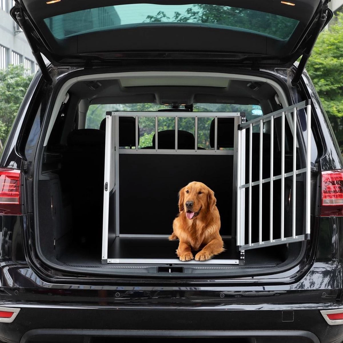 Cadoca Honden Transportbox L – Aluminium – 90x66x72cm Afsluitbaar - Afbeelding 6
