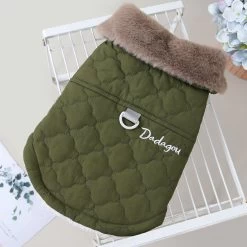 Honden Jas - Regenjas Hond - Honden Jas Met Nep Bontkraag - Huisdier Outfits - Voor Kleine Honden - Maltezer - Terrier - Teckel - Bommer - Shih Tzu - Markiesje - Mopshond