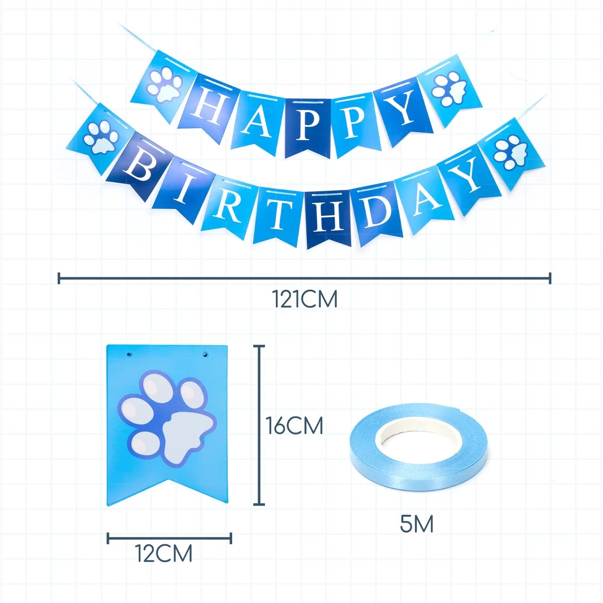 Nobleza B1T - Honden Verjaardag Bandana Set - Cadeau Hond - Afbeelding 4