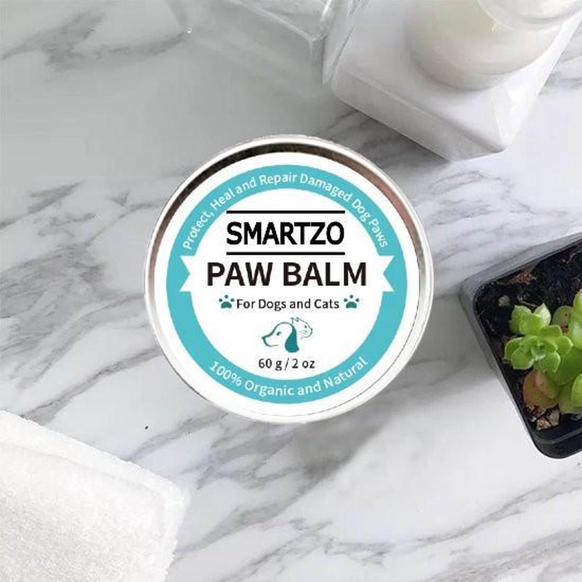 Poot Balsem – Neus Balsem - Huisdieren – Dieren – Poot Verzorging / Neus Verzorging – Verzorging Droge En Gebarsten Poten – Snelwerkende Formule - Hydraterend – Bio Balm - Potenbalsem - Neusbalsem - 60 Gram - Afbeelding 5