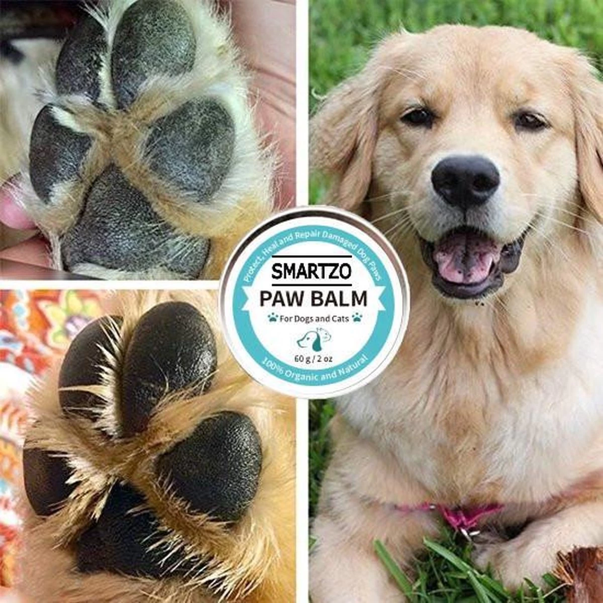 Poot Balsem – Neus Balsem - Huisdieren – Dieren – Poot Verzorging / Neus Verzorging – Verzorging Droge En Gebarsten Poten – Snelwerkende Formule - Hydraterend – Bio Balm - Potenbalsem - Neusbalsem - 60 Gram - Afbeelding 6