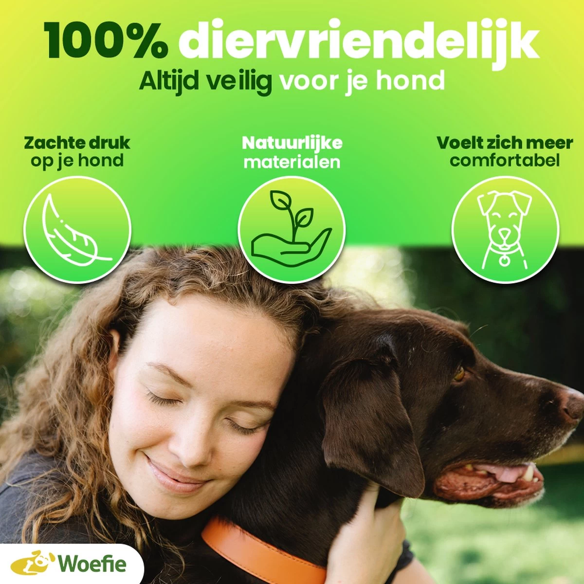 Woefie Honden Anti Stress Vest - Hond Blaffen - Maat M - Reflecterend - Thundershirt - Grijs - Afbeelding 2