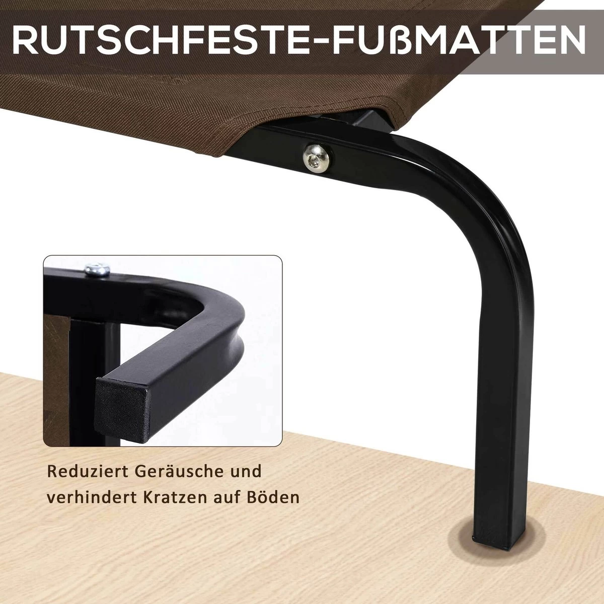 PawHut Hondenstretcher XL 110x68x19 Cm. Bruin / Grijs - Afbeelding 14