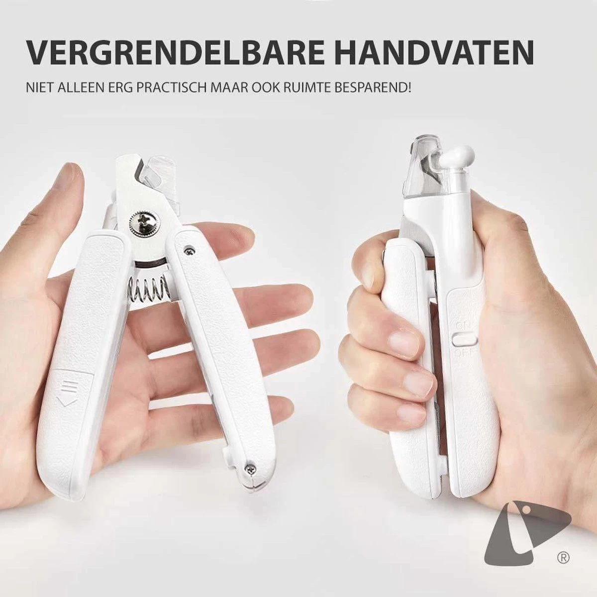 Professionele Oplaadbare LED Licht Nagelknipper, Hond, Kat, Knaagdier, Huisdieren | Dog, Cat, Nail Clipper LED Light, Rechargeable, USB Kabel | Nagelvijl - Nagelschaar Met Vijl, Opvang Van Nagels | Vergrootglas 5x | Extreem Veilig & 100% Effectief - Afbeelding 2