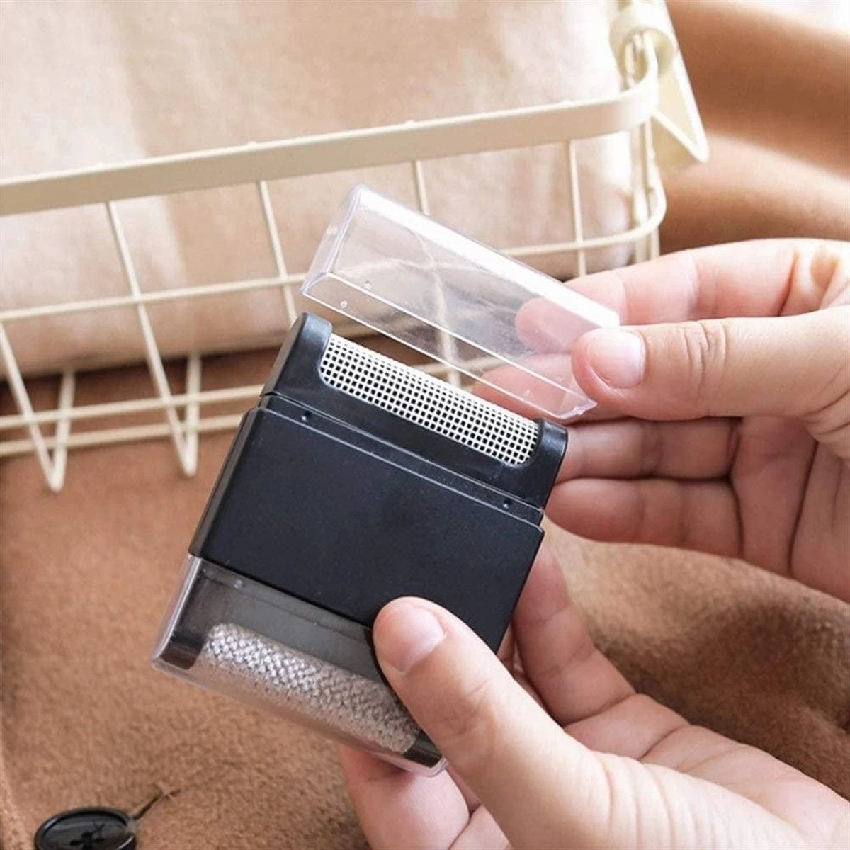 Draagbare Mini Kleding Haar Bal- Lint Remover- Kleding Reiniging Trimmer- Sweater Doek Handmatig Scheerapparaat- Kleding Reiniging Trimmer-Stof Scheerapparaat Voor Stoffen-Linnen- Kleding - Meubilair-dieren-Zwart - Afbeelding 2