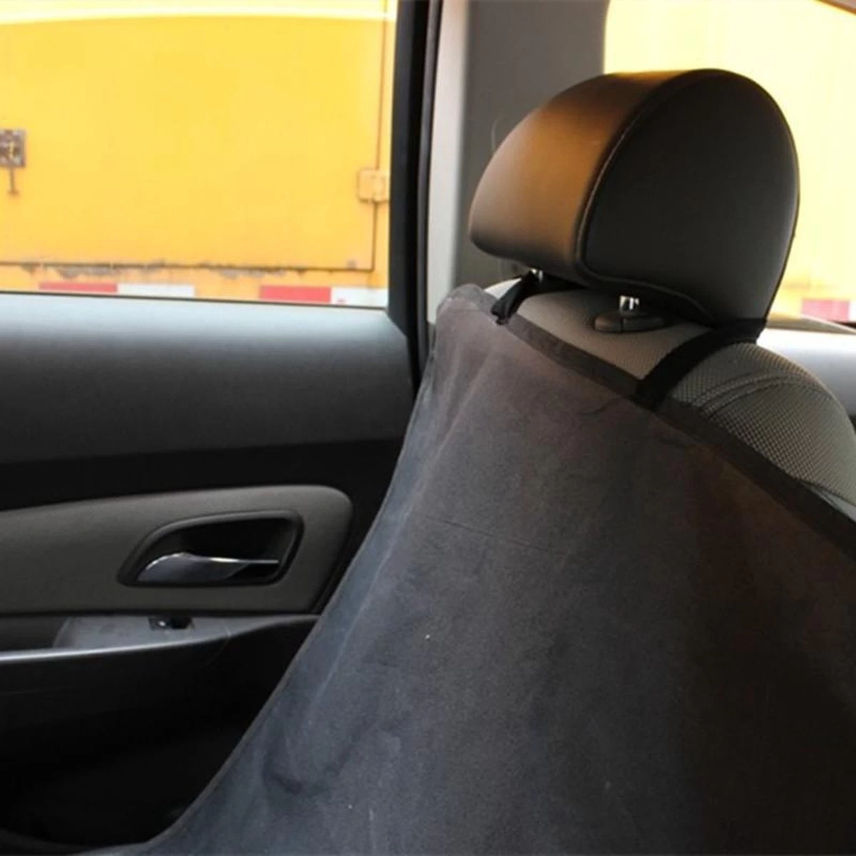 Merkloos Hondendeken / Hondenkleed / Beschermhoes - Voor In De Auto Achterbank Of Kofferbak - 137x147 Cm - Beschermhoes - Waterdicht - Zwart - Afbeelding 2