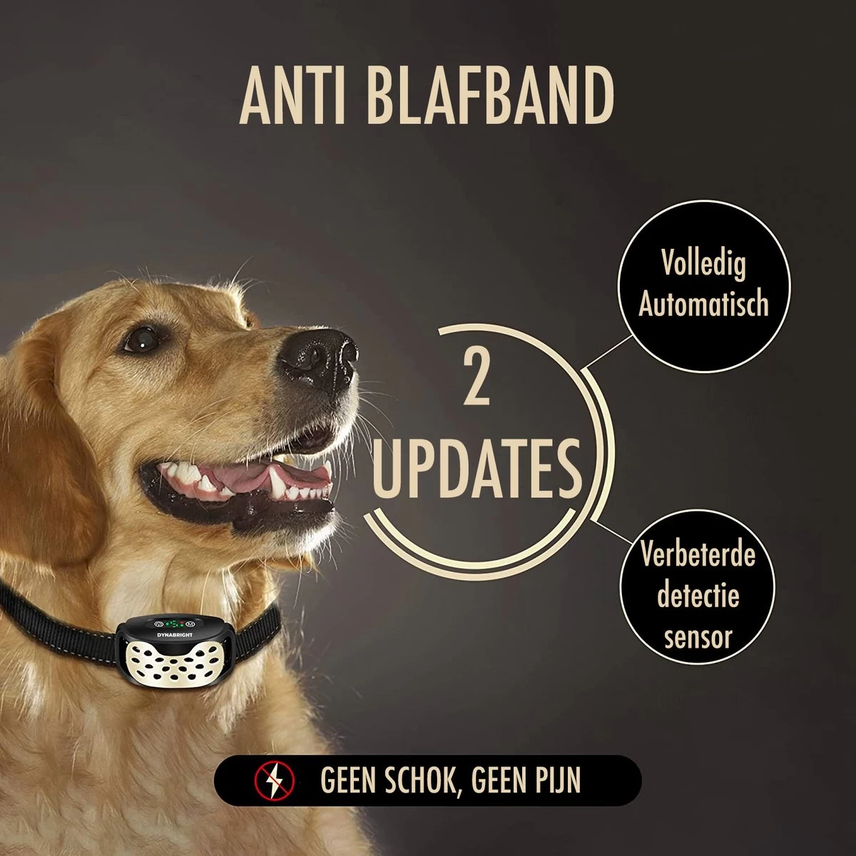 DynaBright Anti Blafband Voor Honden - 3-70KG - Diervriendelijk - Zonder Schok - Vibratie En Audio - Anti Blaf Band - Afbeelding 5