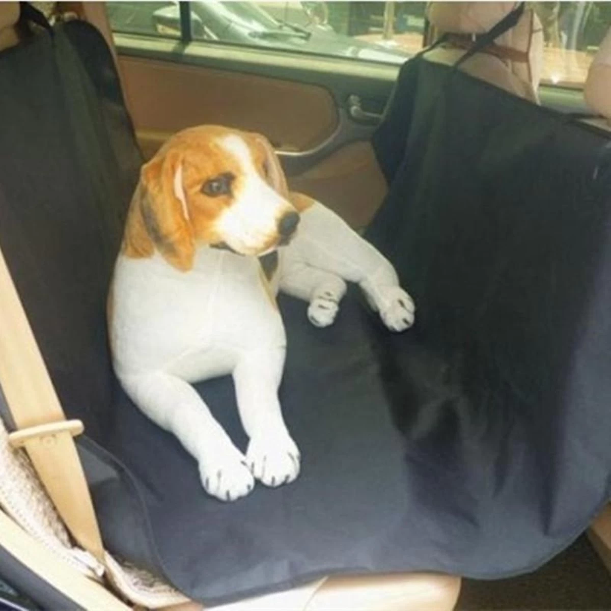 Merkloos Hondendeken / Hondenkleed / Beschermhoes - Voor In De Auto Achterbank Of Kofferbak - 137x147 Cm - Beschermhoes - Waterdicht - Zwart - Afbeelding 11