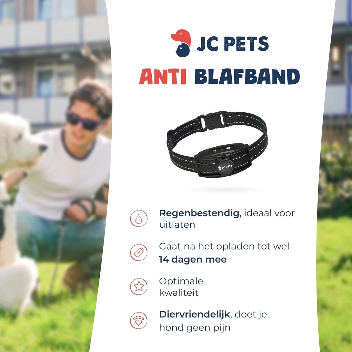 Anti Blafband - Blafband Voor Honden - Oplaadbaar - Anti Blaf Apparaat - Blafband - Diervriendelijk - Afbeelding 2