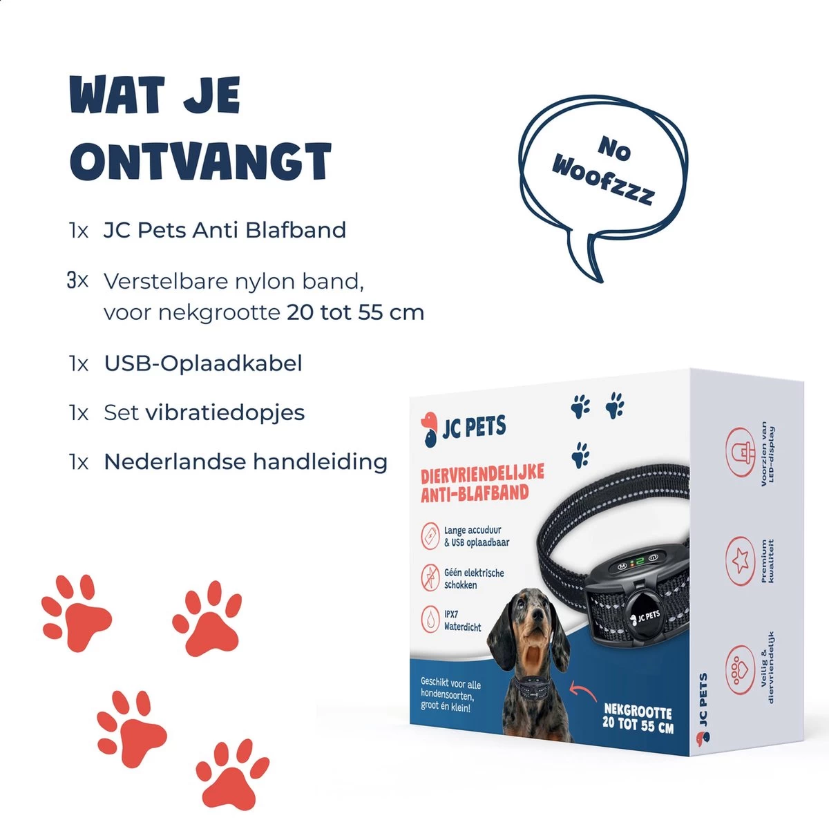 Anti Blafband - Blafband Voor Honden - Oplaadbaar - Anti Blaf Apparaat - Blafband - Diervriendelijk - Afbeelding 3