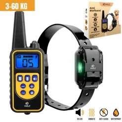 W&Z® Anti Blafband Inclusief Afstandsbediening- 3-60KG - Diervriendelijk - Zonder Schok - Vibratie/Audio/Licht - Anti Blaf Band - Water Bestendig