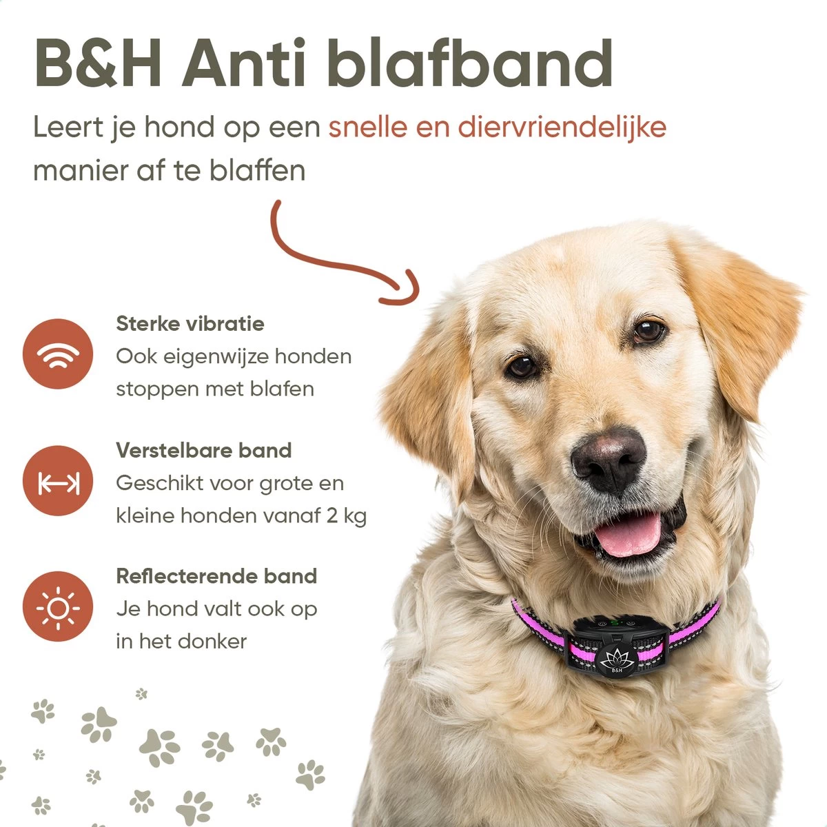 Premium Anti Blafband Om Je Hond Snel En Effectief Te Laten Stoppen Met Blaffen - Diervriendelijke Opvoedingshalsband Zonder Schok - Trainingshalsband Voor Grote En Kleine Honden - Anti Blaf Apparaat - Correctie Halsband - Afbeelding 7