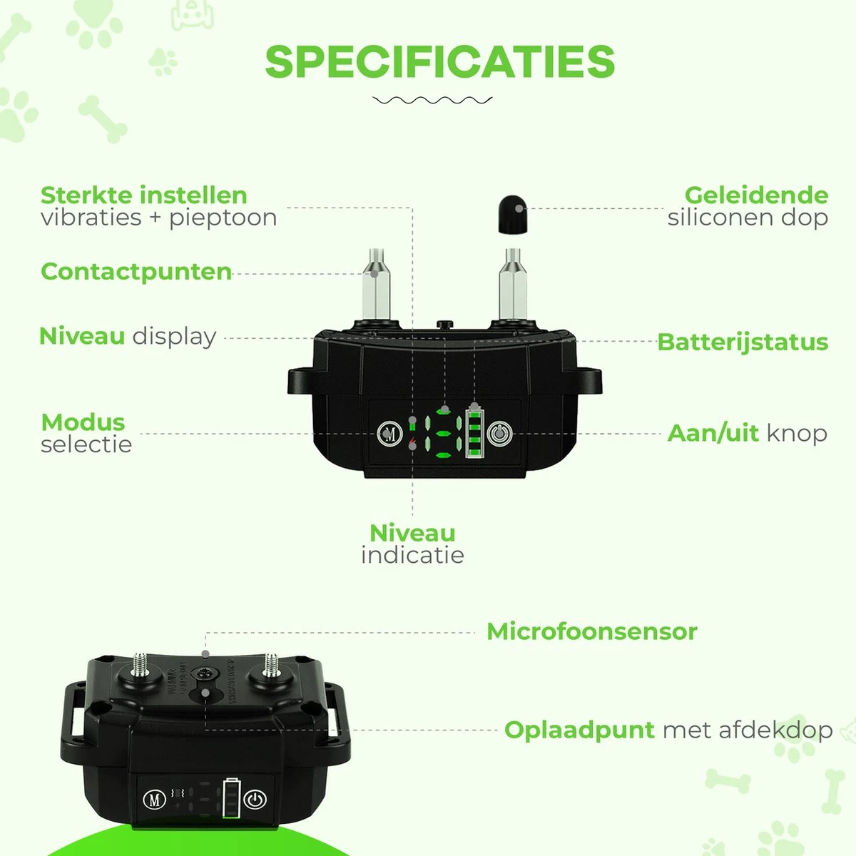 Petz - Anti Blafband - Anti Blafband Voor Kleine En Grote Honden - 5-55 KG - Vibratie En Audio - Diervriendelijk - GEEN Schokken - Opvoedingshalsband Zonder Schok En Diervriendelijk - Waterdicht - Oplaadbaar - Afbeelding 7