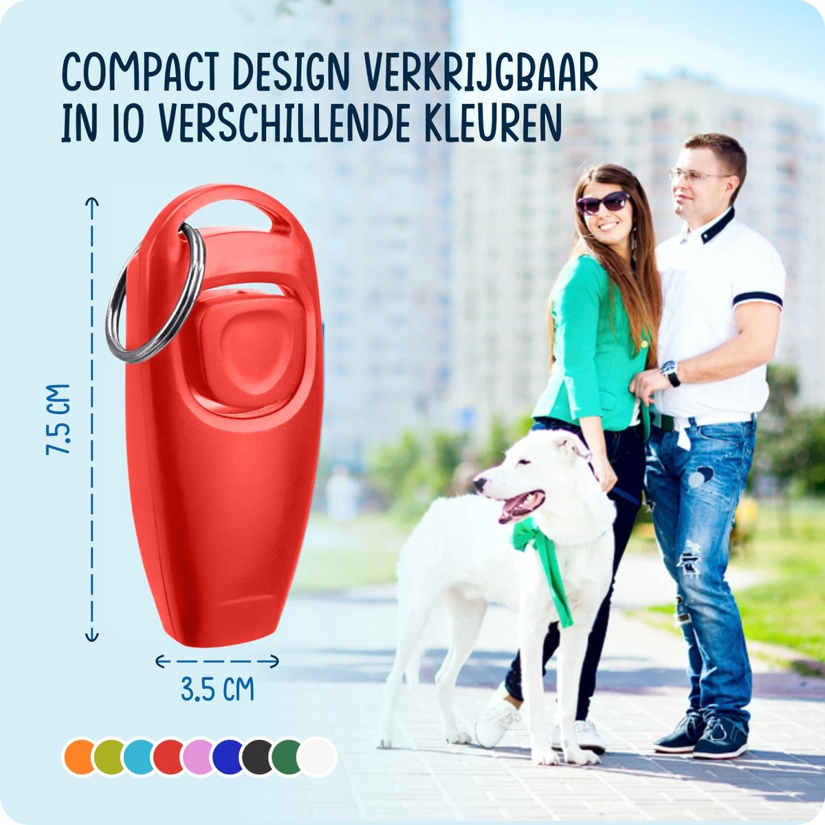 VEDIC® - Luxe Clicker Met Fluit - Clickertraining - Rood - Bevestigingsring - Fluit - Hondentraining - Afbeelding 6